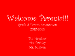 Welcome Parents!!! - Hudson Cliffs School PS/IS 187