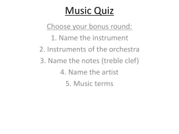 Year 7 Music Quiz