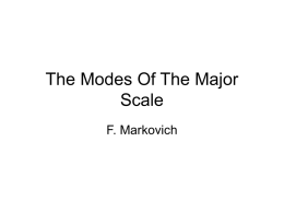 The Modes Of The Major Scale