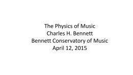 sound - The Bennett Conservatory of Music