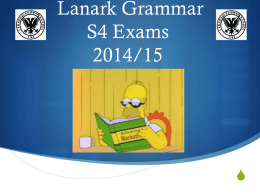 S4 Study Skills 2 - Lanark Grammar School