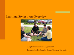 learning_styles_doug - Nipissing University Word