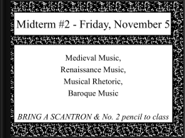 Midterm #1 - Friday, March 5