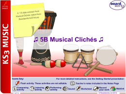 Unit 5B Musical Cliches