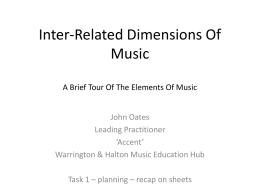 Dimensions of Music PowerPoint - Autumn 2013