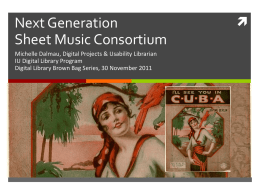 Next Generation Sheet Music Consortium