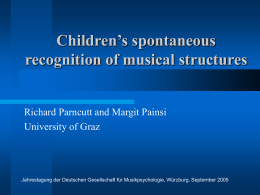 Children`s spontaneous recognition of musical structures