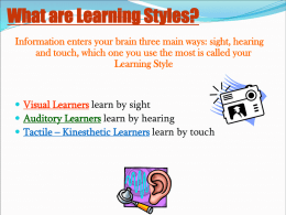 "Learning Styles" Powerpoint