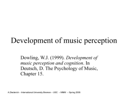 Development of music perception and cognition