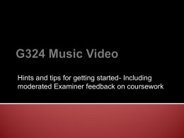 G324 Music Video - Media and Film Studies