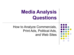 Media Analysis Questions