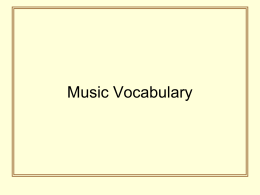 Music Vocabulary