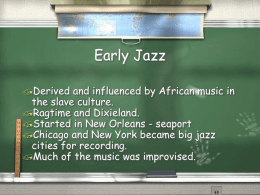 jazz history class 1
