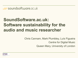 Sustainable Software for Audio & Music Research