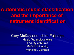 Automatic music classification and the importance of instrument