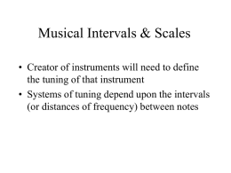 Musical Intervals and Scales
