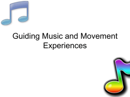 Guiding Music and Movement Experiences