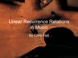 Linear Recurrence Relations in Music