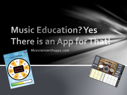 Music Education? Yes There is an App for That!