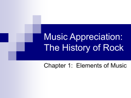 Music Appreciation Class Fall 2014 Chapter 1