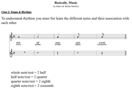 LESSON 2 - Tempo & Rhythms