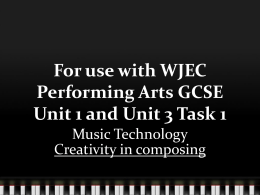Creativity in Composing - Teacher Presentation