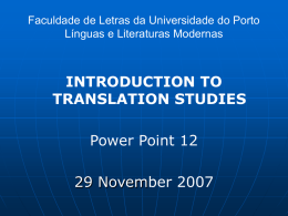 Power Point 12 - Universidade do Porto