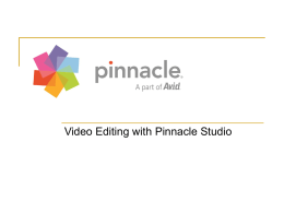 Video Editing with Pinnacle Studio
