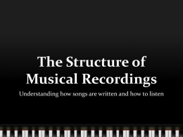 The Structure of Musical Recordings
