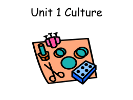 Unit 1 Culture