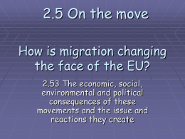 Migration Impacts On EU
