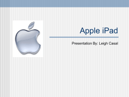 Apple iPad - Personal.kent.edu