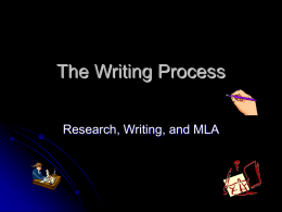 The Writing Process1