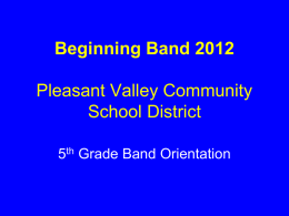 Beginning Band 2004 Pleasant Valley Community School District