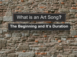 What is an Art Song?