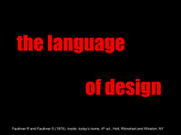 the Language of Design - Architecture, Design and Planning