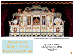 Florida Tech Solar-Powered Band Organ