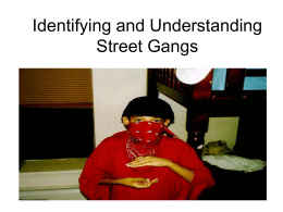 Identifying and Understanding Street Gangs