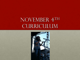 November Curriculum