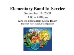 Elementary Band In-service Power Point