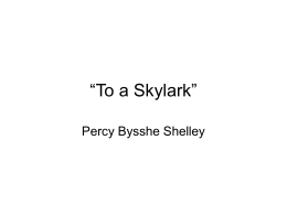 To a Skylark - hoksenglish10