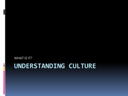 understanding culture - Coach Vasquez/Social Studies