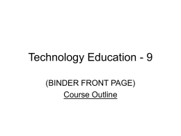 Technology Education - HRSBSTAFF Home Page