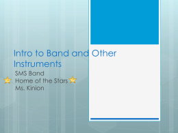 Intro to Band Instruments