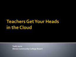 Teachers Get Your Heads in the Cloud