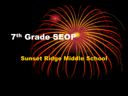 Personality Type - Sunset Ridge Middle School