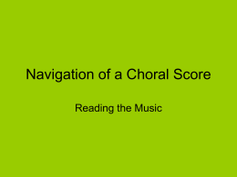 Reading Choral Music