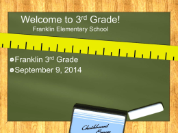 Welcome to 4th Grade! Northway Elementary School