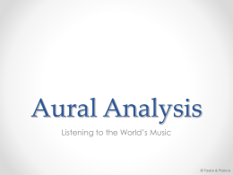 Aural Analysis