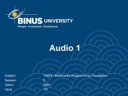 Audio 1 - Binus Repository